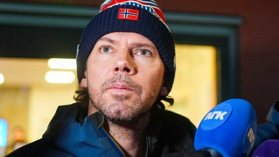 Magnus Brevig i pressesonen under VM i Trondheim.