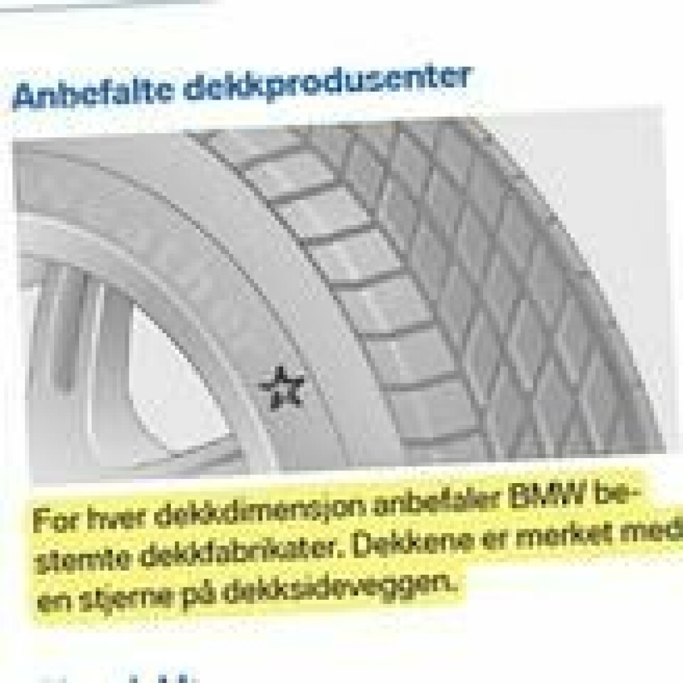 Faksimile fra BMW-instruksjonsbok. Faksimile fra BMW-instruksjonsbok.
