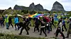 I NATURSKJØNNE OMGIVELSER: Pride-parade i Helgeland-kommune med 500 innbyggere. Foto: Leif Steinholt / Helgelands Blad