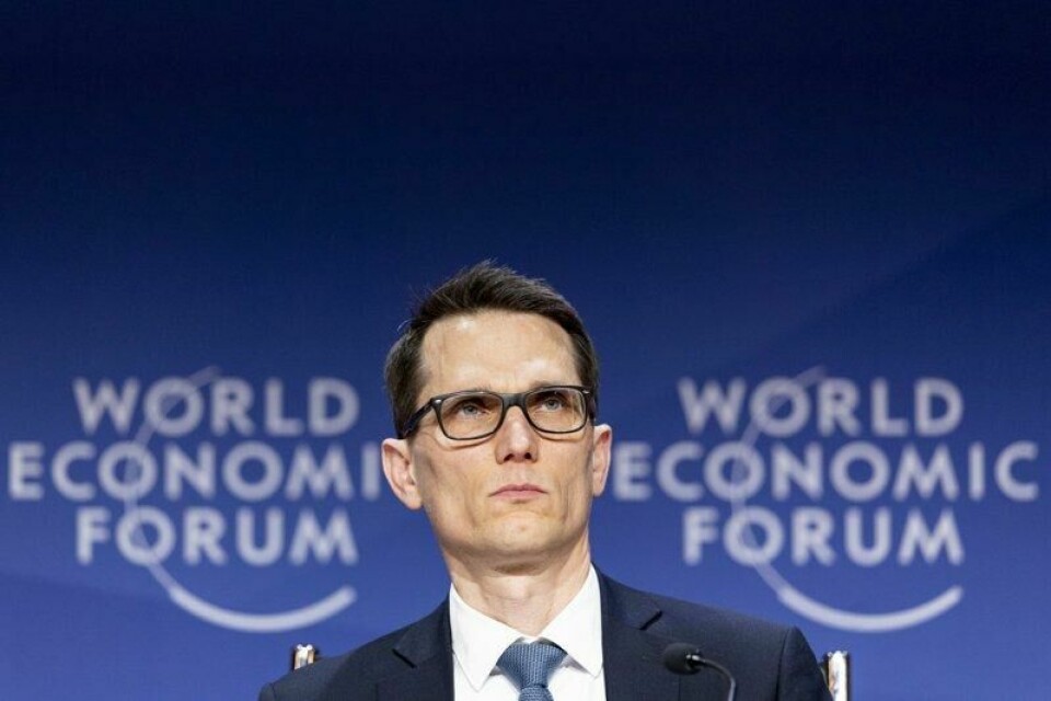 Styreleder Martin Schlegel i den sveitsiske sentralbanken under møtet i Verdens økonomiske forum i januar.