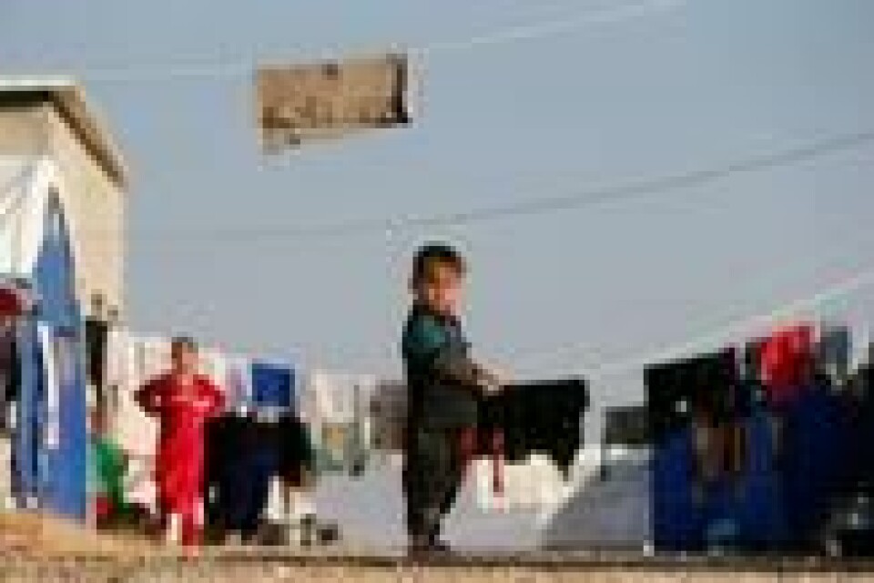 Et barn som har flyktet fra Mosul med sin familie til Khazer-leiren for internt fordrevne, 20. januar. Et barn som har flyktet fra Mosul med sin familie til Khazer-leiren for internt fordrevne, 20. januar. Foto: Muhammad Hamed / Reuters