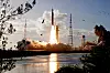 Artemis II-raketten fra Nasa skytes opp fra rampe 39B ved Kennedy Space Center.