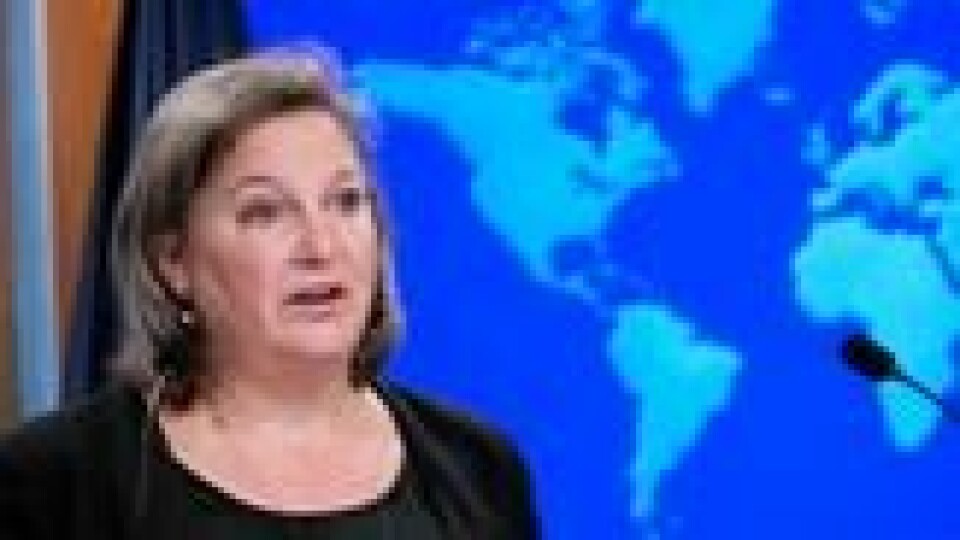 Viseutenriksminister i USA Victoria Nuland taler under en briefing i utenriksdepartementet i Washington. Illustrasjonsfoto. Viseutenriksminister i USA Victoria Nuland taler under en briefing i utenriksdepartementet i Washington. Illustrasjonsfoto. Foto: Susan Walsh / AP Photo / NTB