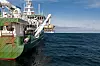 Greenpeace-fartøyet Deep Arctic Expedition under tokt i åpent arktisk hav