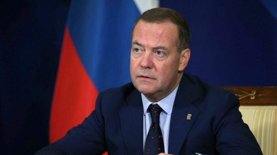Det russiske sikkerhetsrådets leder Dmitrij Medvedev. Foto: Ekaterina Shtukina / Sputnik / AP / NTB