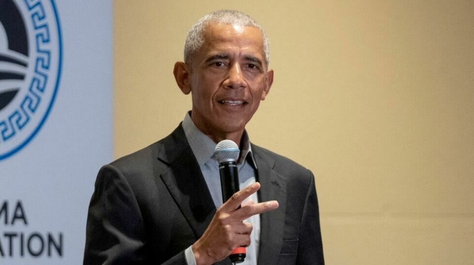 USAs president Barack Obama hyller Joe Biden.