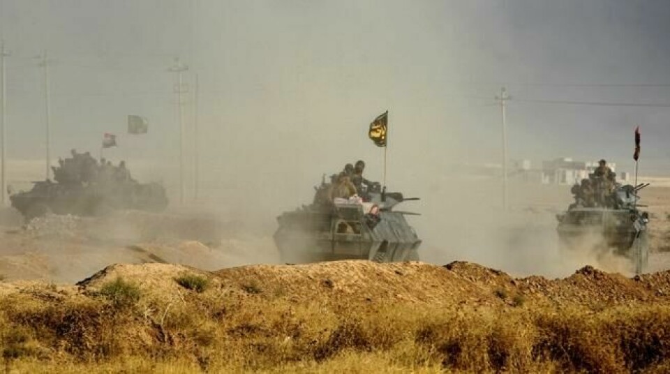 Irakiske styrker på vei inn i området al-Shourah, 45 kilometer sør for Mosul. Mandag 17. oktober. Iraks statsminister Haider al-Abadi annonserte tidligere samme dag at den ventede offensiven for å gjenerobre Mosul var i gang. Irakiske styrker på vei inn i området al-Shourah, 45 kilometer sør for Mosul. Mandag 17. oktober. Iraks statsminister Haider al-Abadi annonserte tidligere samme dag at den ventede offensiven for å gjenerobre Mosul var i gang. Foto: Ahmad Al-rubaye / AFP