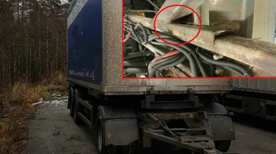 Draget på tilhengeren hadde omfattende rustskader, til tross for at den var EU-godkjent for kort tid siden...