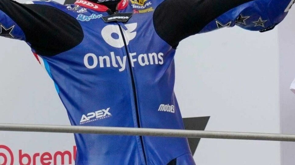 Norges idrettsforbund mener OnlyFans-spons strider mot deres grunnverdier. Bildet er hentet fra NTB, og viser en utøvere fra laget OnlyFans American Racing Team. Norske Emil Heyerdahl blir også sponset av OnlyFans.