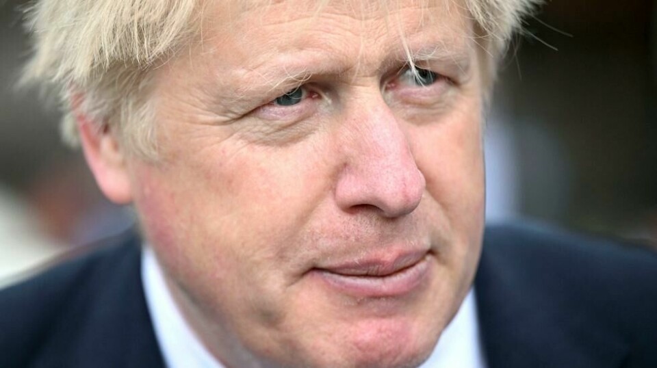 Tidligere statsminister Boris Johnson ankommer et regionalt kabinettmøte i Stoke on Trent, England.