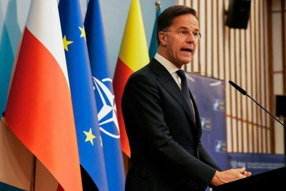 – Dette er fryktelige nyheter, og våre tanker er hos familiene og deres kjære, sa Nato-sjef Mark Rutte til pressen i Warszawa etter at han hadde holdt en tale om forsvarsalliansen.