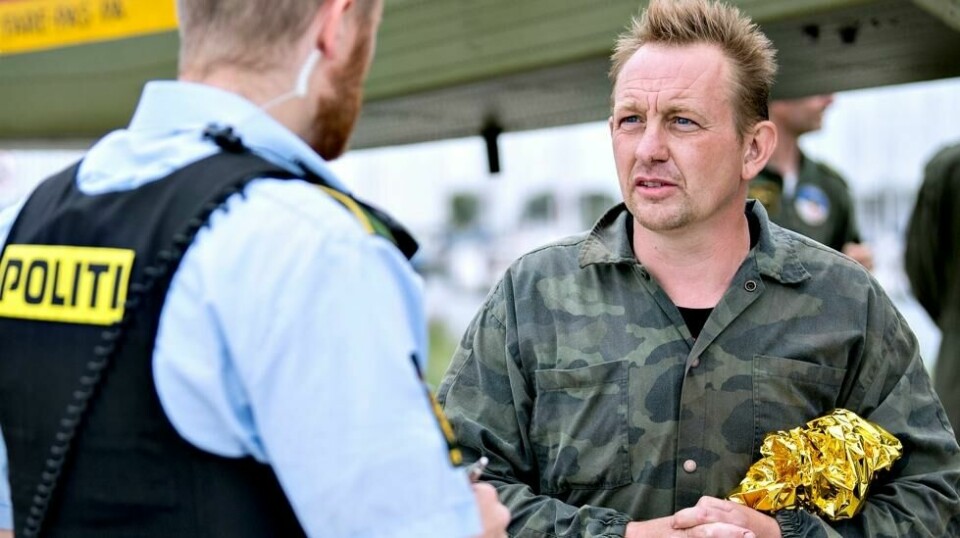 Peter Madsen i land etter at ubåten nautilus sank i Køge Bugt. Journalisten Kim Wall døde ombord i båten, og Madsen er mistenkt for drap og partering av liket.