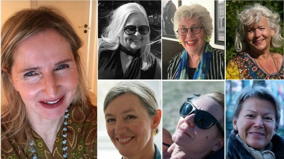 VOKSEN SKJØNNHET: Bente Helenesdatter Pettersen (stort bilde t.v.) står bak Instagram-profilen Killersixty, der hun vil vise at damer over 50 også er vakre. Her er Killersixty-damene representert av Ida (øverste rad t.v.), Janne, Annett, Birgitte (nederste rad t.v.), Sonja og Solveig. Alle foto: Bente Helenesdatter Pettersen, montasje: ABC Nyheter