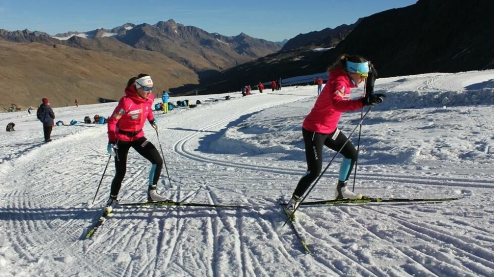Mange norske langrennsstjerner legger oppkjøringen til Val Senales breen.