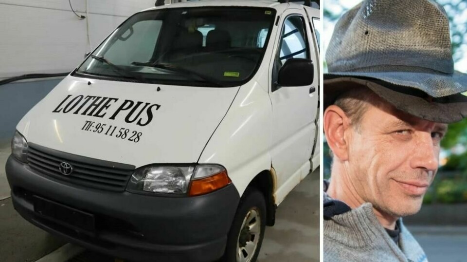 SELGES: Lothepus sin gamle Toyota Hiace skal auksjoneres bort.