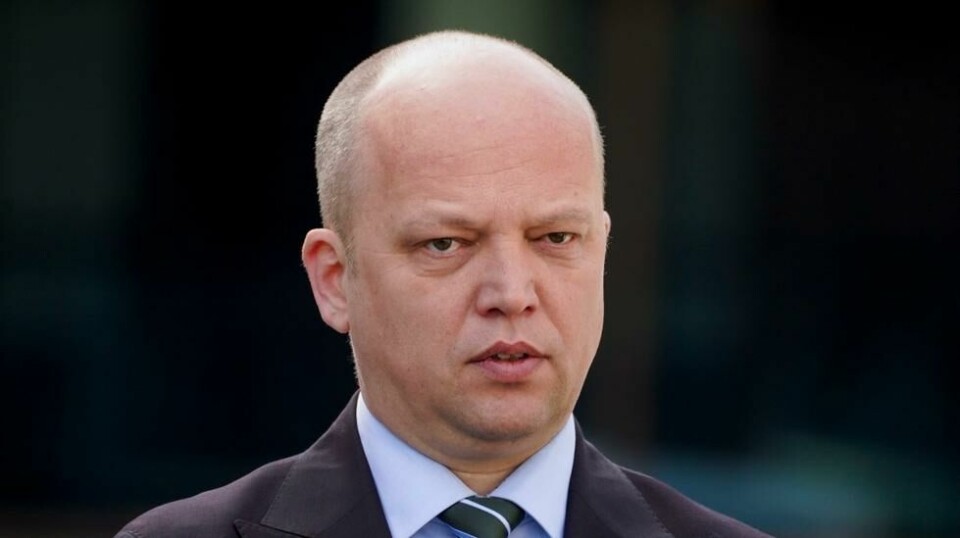 Finansminister Trygve Slagsvold Vedum under pressetreff om forsvar på SMK.