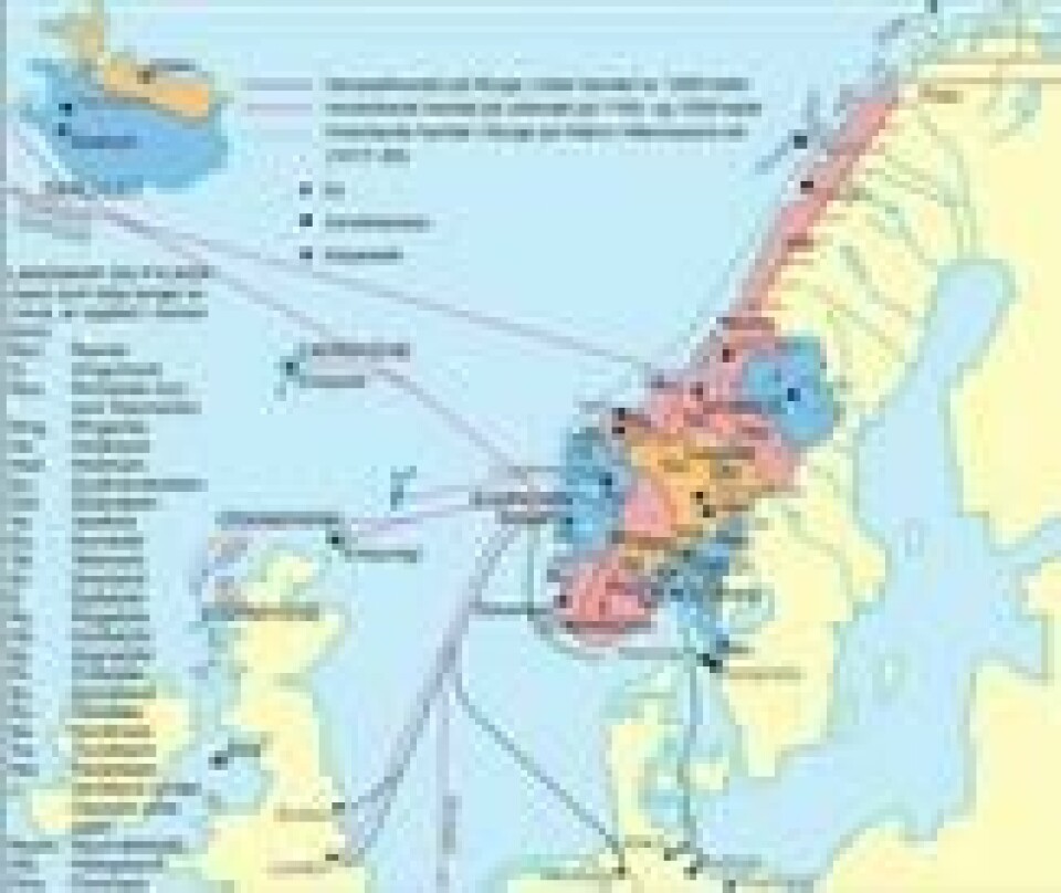 Norgesveldet i Store norske leksikons grafiske fremstilling. Norgesveldet i Store norske leksikons grafiske fremstilling. Foto: SNL