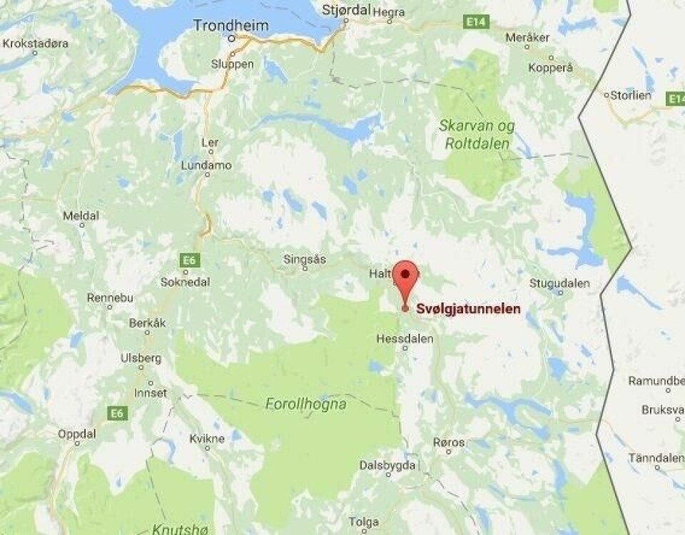 Ras sperret vei i Trøndelag