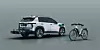 Tour de France-sponsoren Skoda har hengerfeste med sykkelstativ og V2L for lading av elsykler også på den lille Epiq.