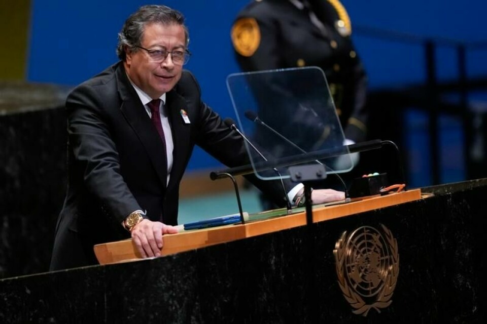 Colombias president Gustavo Petro tar til orde for at kokain bør legaliseres på verdensbasis.