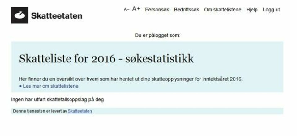 Slik søker du i skattelistene
