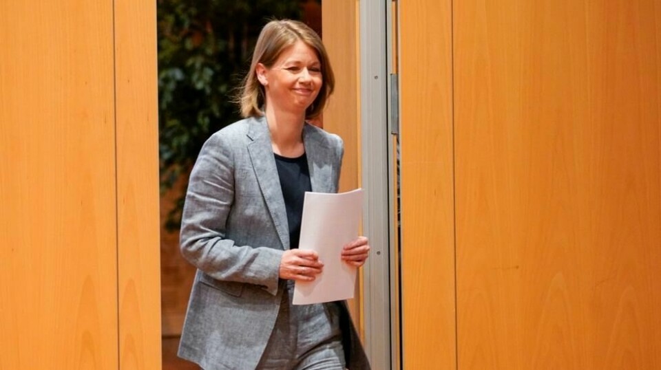 Sentralbanksjef Ida Wolden Bache leder hovedstyret i Norges Bank. De har besluttet å droppe flere selskaper blant annet av frykt for at de selger våpen til Russland og Belarus. Foto: Ole Berg-Rusten / NTB