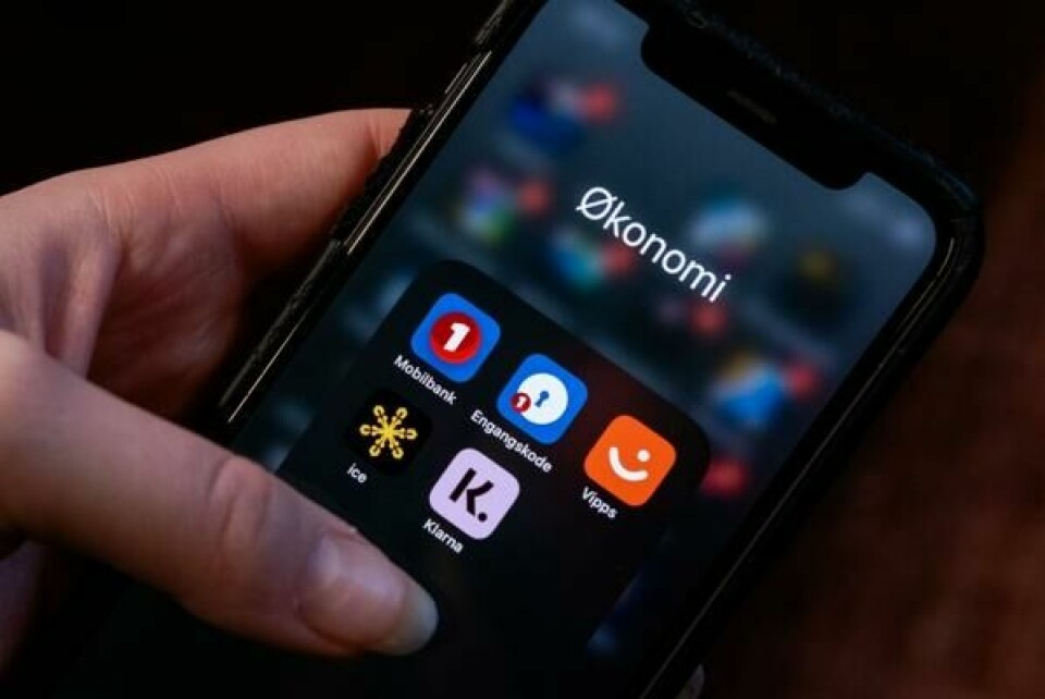 Apper som styrer økonomi, blant annet Klarna-appen.