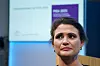Kunnskapsminister Kari Nessa Northun under en presentasjon av PISA-undersøkelsen i Marmorhallen.