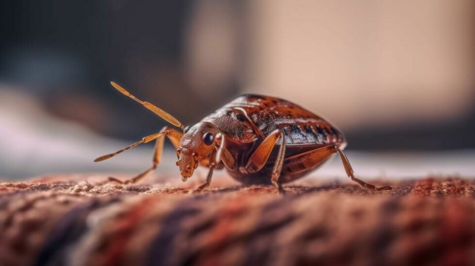 Nærbilde av veggedyret Cimex hemipterus. Illustrasjonsfoto.
