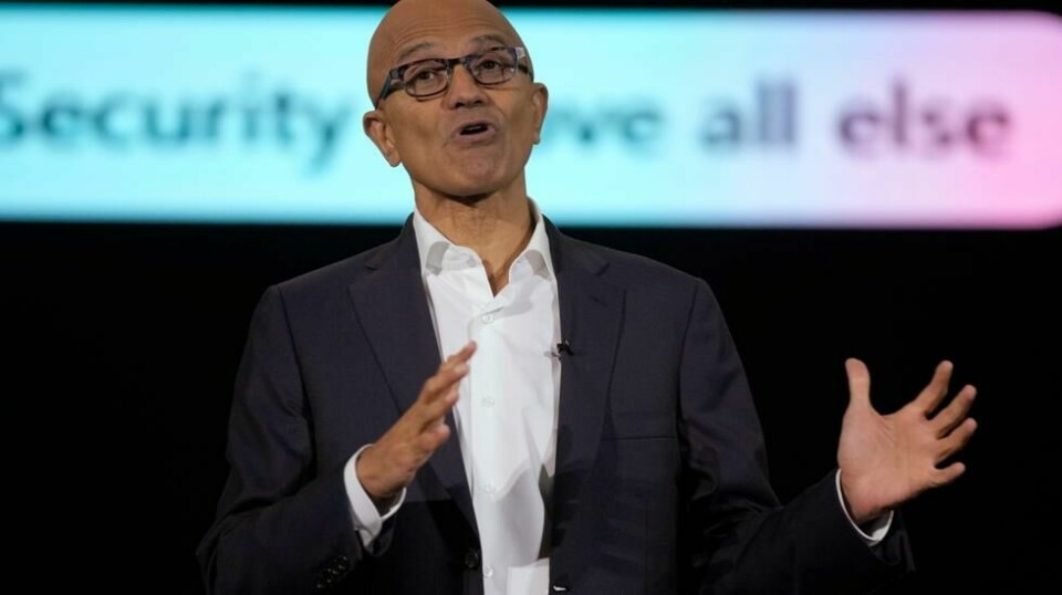 Satya Nadella på et arrangement i Indonesias hovedstad Jakarta. Foto: Dita Alangkara / AP / NTB