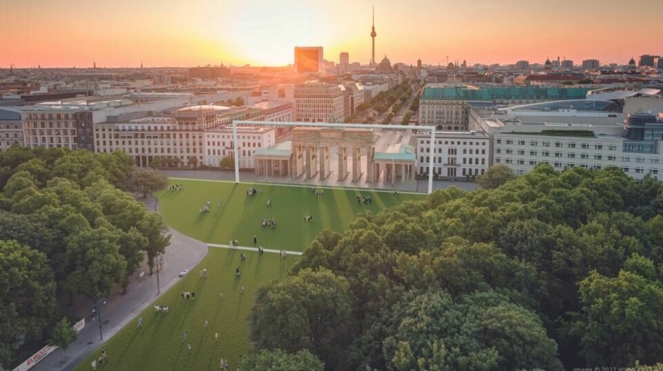 Brandenburger Tor og plassen rundt blir gjort om til en massiv 'Fanzone' med plass til 200 000.