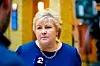 Erna Solberg går hardt ut mot Emilie Enger Mehl. Foto: NTB
