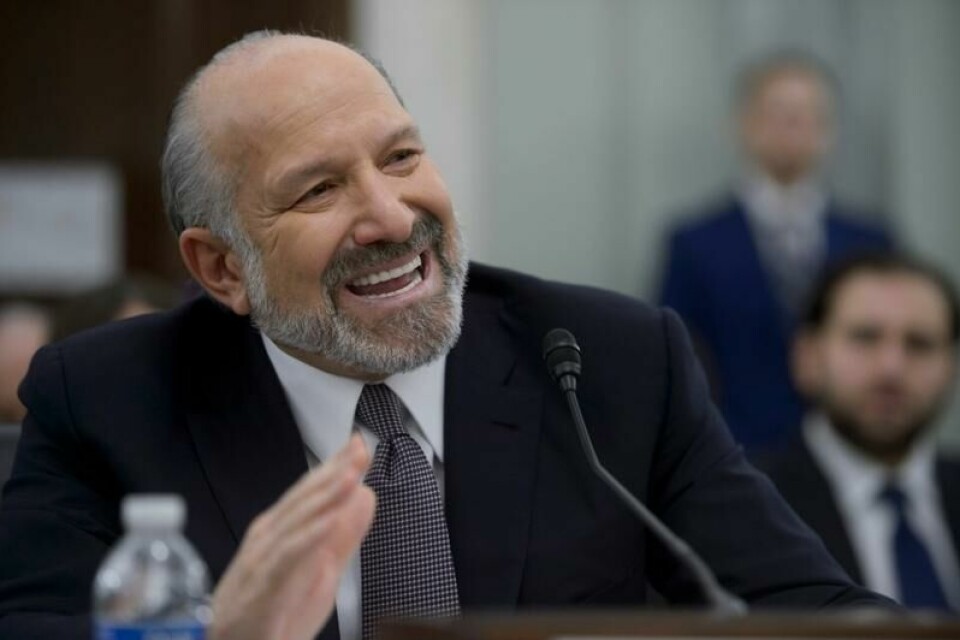 Howard Lutnick i onsdagens høring i Senatet.
