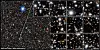Mosaikk av stjernefelt og utsnitt fra Rubin-observatoriet som viser dvergplanetkandidaten 2026 ED138.