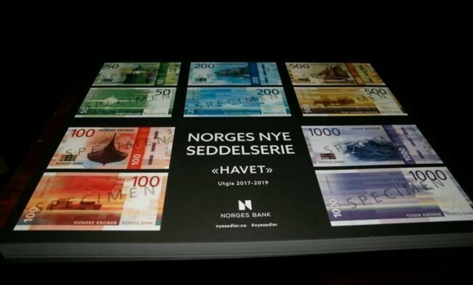 Slik ser vår nye seddelserie ut, som debuterer 30. mai med ny 100- og 200-lapp. Foto: Terje Pedersen / NTB scanpix Slik ser vår nye seddelserie ut, som debuterer 30. mai med ny 100- og 200-lapp. Foto: Terje Pedersen / NTB scanpix