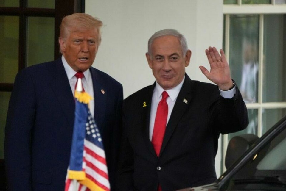 Israels statsminister Benjamin Netanyahu var mandag på besøk hos Donald Trump i Det hvite hus.