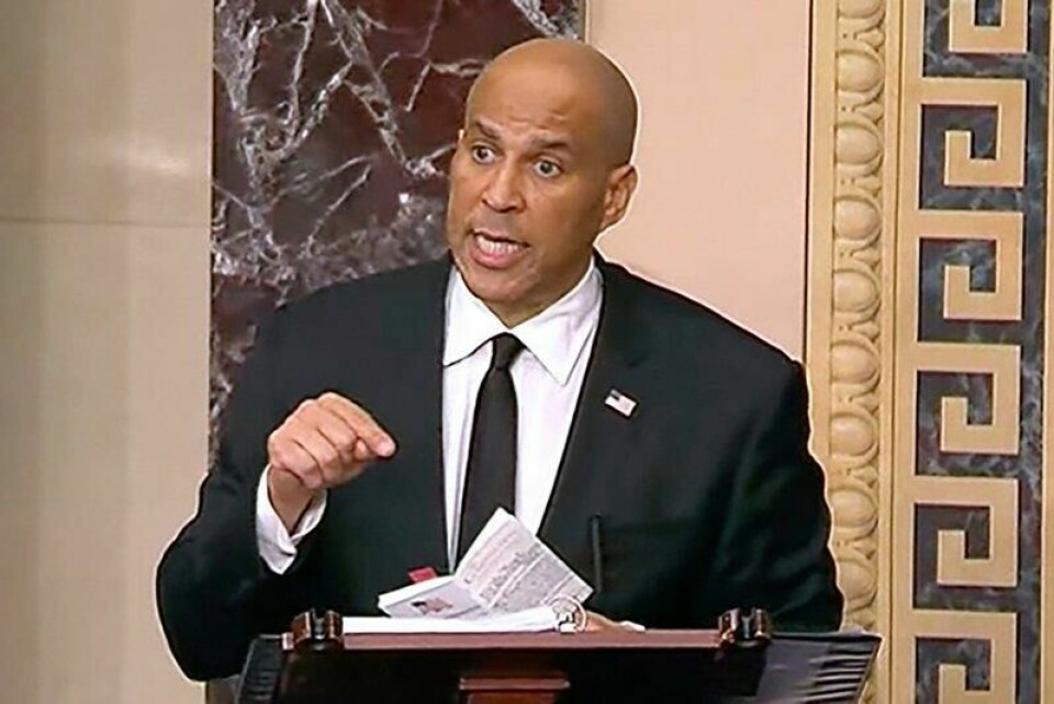 Senator Cory Booker satte natt til onsdag norsk tid rekord i lengste tale i Senatet. I over 25 timer snakket han sammenhengende kritisk mot president Donald Trump.