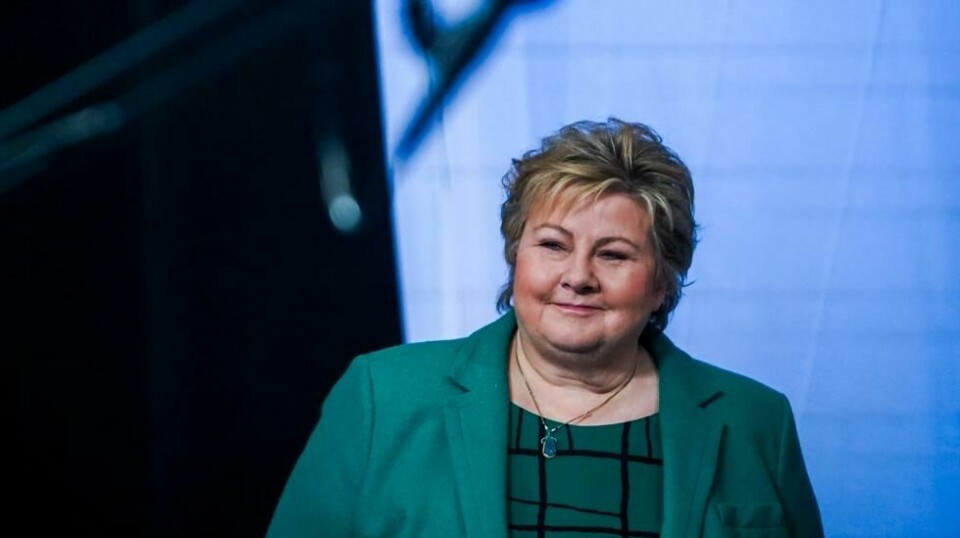 – Det er veldig gøy hvis Høyre gjør det bra, men vi må sørge for at hele borgerlig side gjør det, sier Høyre-leder Erna Solberg. Foto: Terje Pedersen / NTB