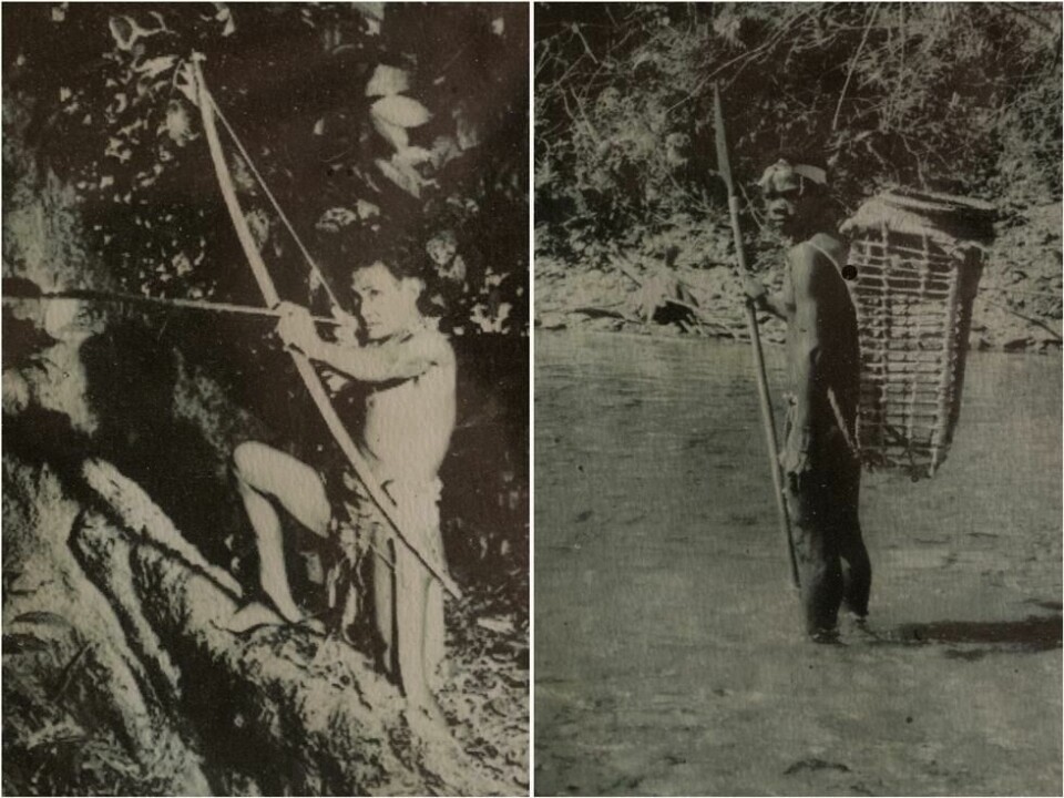 Bataker før de begynte å adoptere vestlig klesstil. Ryggsekken til høyre er lagd av rotting, og er et velkjent batak-produkt som fortsatt er populær i dag (Foto: Batak visitor center). Bataker før de begynte å adoptere vestlig klesstil. Ryggsekken til høyre er lagd av rotting, og er et velkjent batak-produkt som fortsatt er populær i dag (Foto: Batak visitor center).