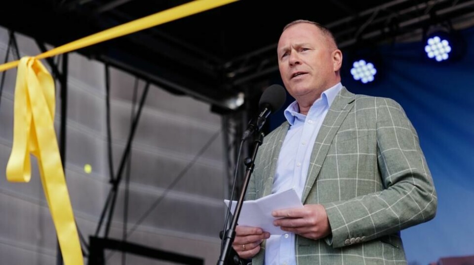 Nicolai Tangen peker på teknologiaksjer som en årsak bak den sterke oppgangen til oljefondet i årets første halvår. Foto: Tor Erik Schrøder / NTB