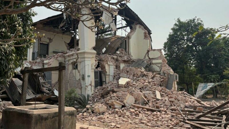 Jordskjelvet som rammet Myanmar fredag var det sterkeste som har rammet landet på over 100 år. Dette bildet er fra hovedstaden Naypyidaw, som ligger rundt 260 kilometer fra skjelvets episenter.