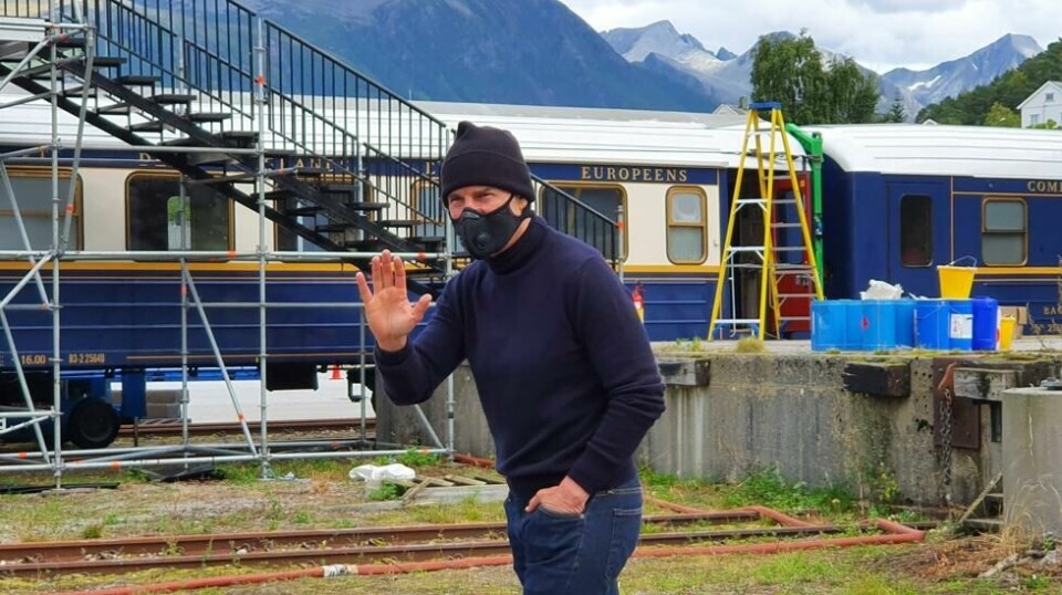 Tom Cruise er på plass på filmsettet i Åndalsnes i 2020 han spiller inn den neste «Mission: Impossible»-filmen.