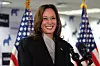 USAs visepresident Kamala Harris blir vitset med i sosiale medier, men det kan være positivt for valgkampen hennes. Foto: Erin Schaff / The New York Times via AP / NTB