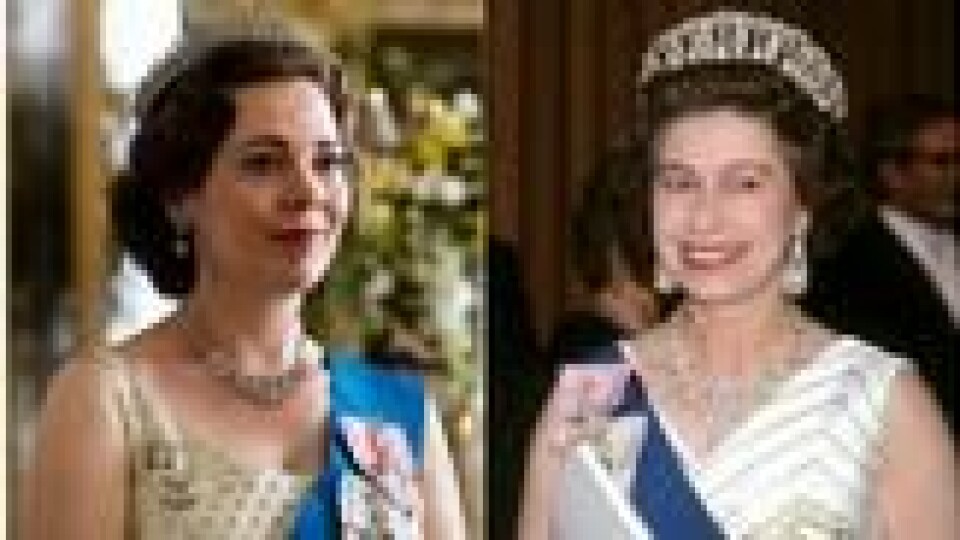 Skuespiller Olivia Coleman og dronning Elizabeth. Skuespiller Olivia Coleman og dronning Elizabeth. Foto: AP