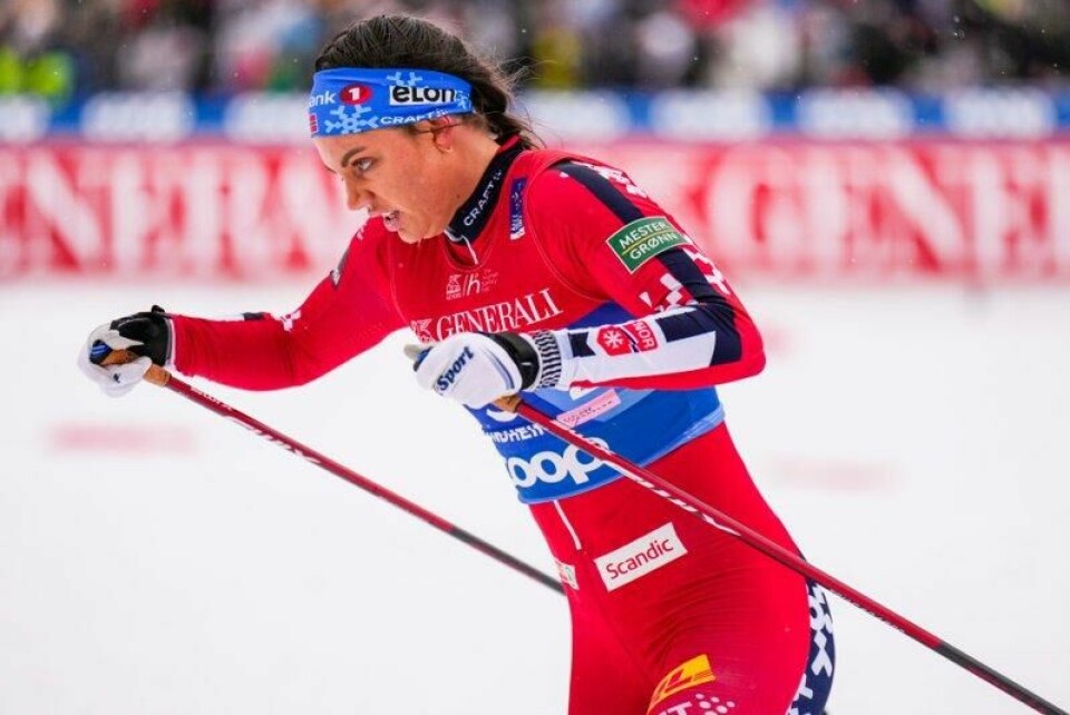 Kristine Stavås Skistad under VM i Trondheim.