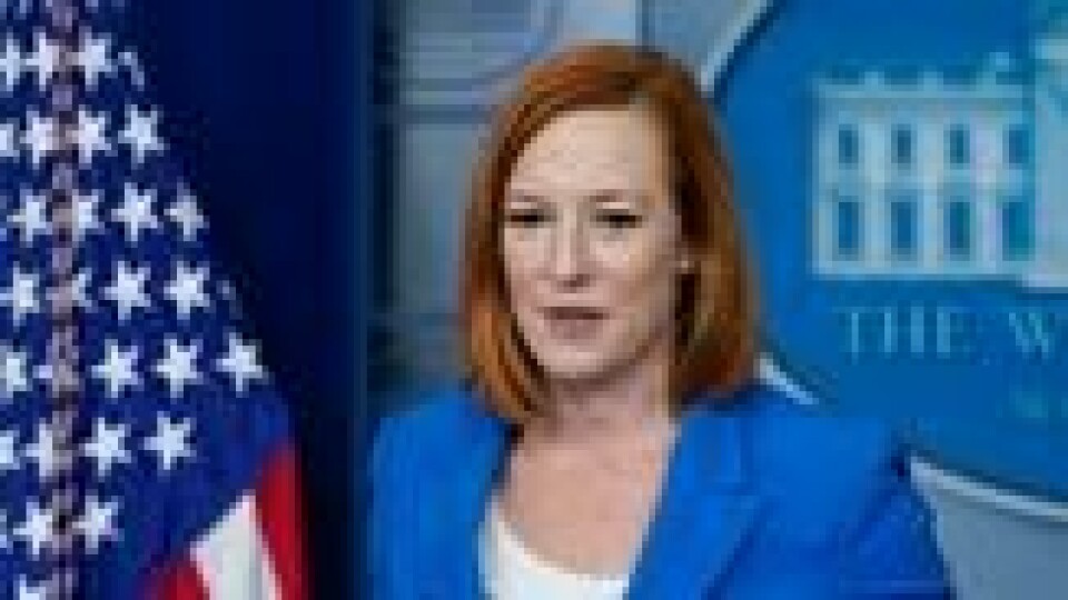 Tidligere pressesekretær ved Det hvite Hus Jen Psaki. Psaki gikk av som pressesekretær i 2022. Tidligere pressesekretær ved Det hvite Hus Jen Psaki. Psaki gikk av som pressesekretær i 2022. Foto: Susan Walsh / AP Photo / NTB