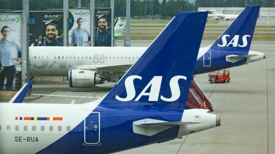 Flere SAS-fly kan risikere å bli stående på bakken dersom partene ikke blir enige. Foto: Tor Erik Schrøder / NTB