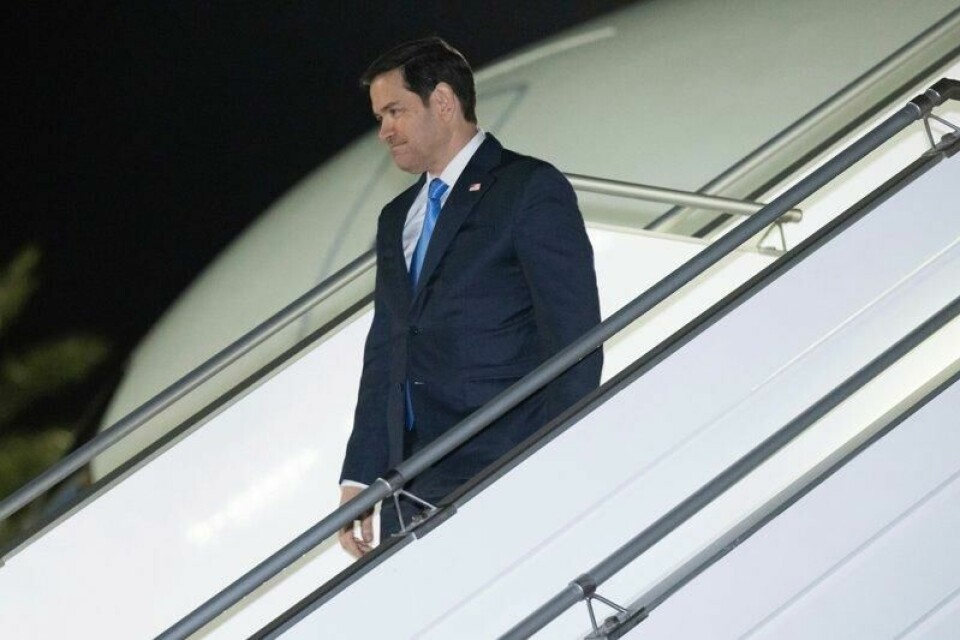 Den amerikanske utenriksministeren Marco Rubio kom mandag til Jeddah i Saudi-Arabia. Den amerikanske utenriksministeren Marco Rubio kom mandag til Jeddah i Saudi-Arabia. Foto: Saul Loeb / Pool / AP / NTB