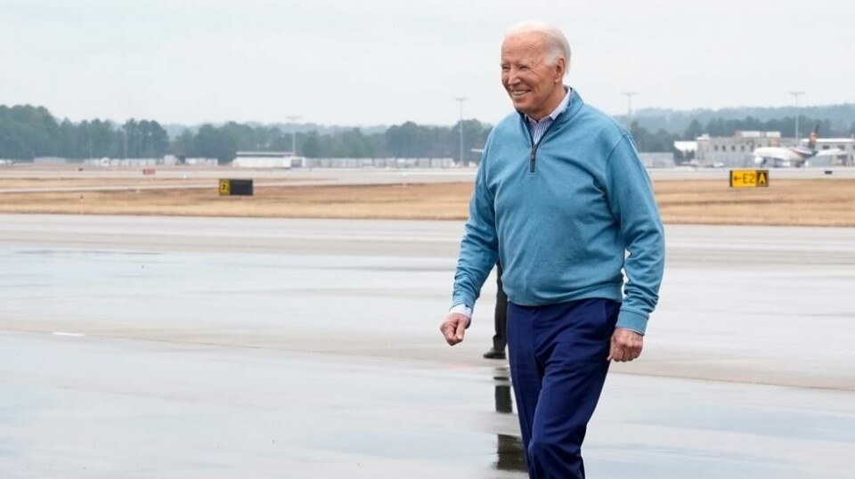 President Joe Biden, ankommer Columbia Metro Airport i West Columbia, 27. januar 2024.