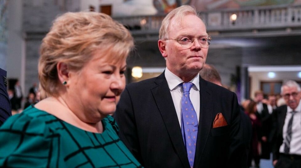 Erna Solberg og ektemannen Sindre Finnes har gitt inspirasjon til en norsk film om politikerskandaler. Filmen «Ingen kommentar» kommer neste høst. Foto: Javad Parsa / POOL / NTB